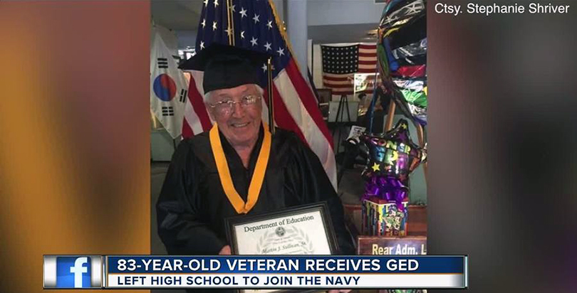 This Year Old Navy Veteran In Florida Will Get His Hs Diploma Friday And You Can Watch Live The 74