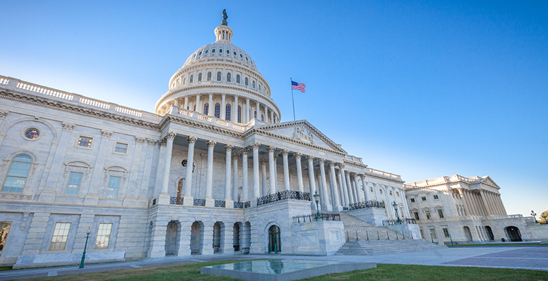 United States Capitol East Facade at angle