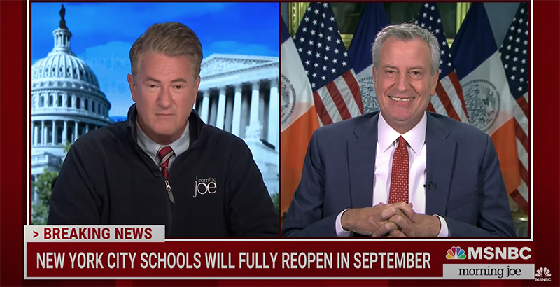 De Blasio: No remote options for NYC students this fall