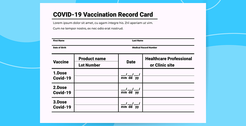 Covid vaccination card