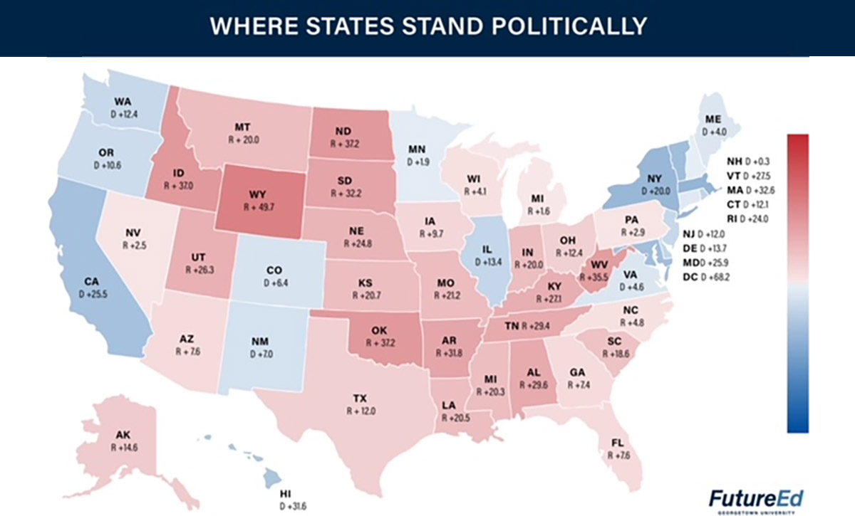 Why is red for Republicans and blue for Democrats?