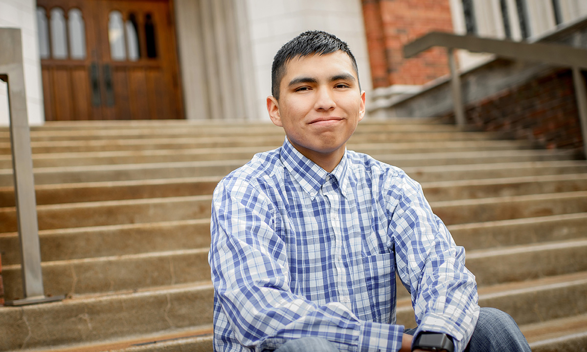 A portrait of Adarius Begay