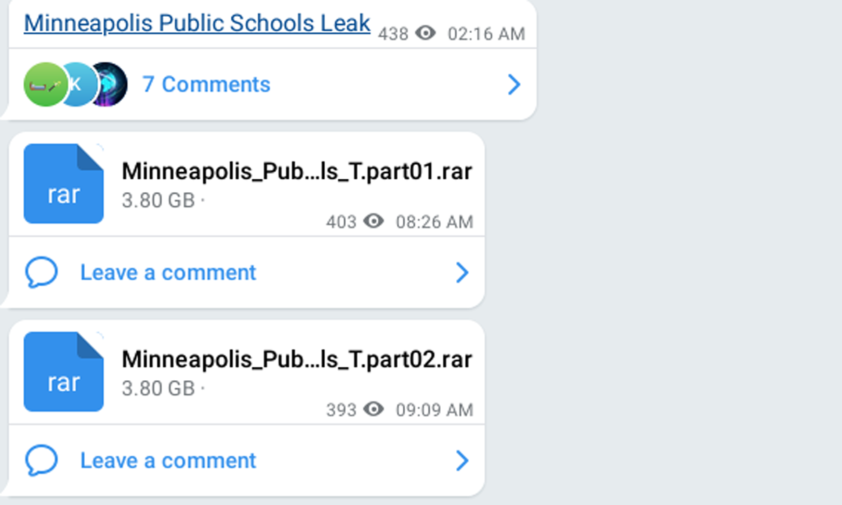 Days After Missed Ransomware Deadline, Stolen MN Schools Files Appear Online image