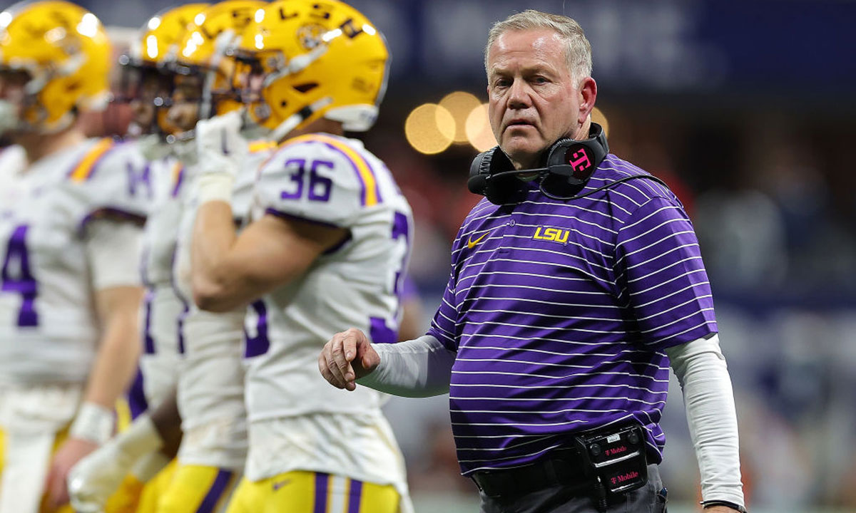 This is a photo of LSU coach, Brian Kelly.