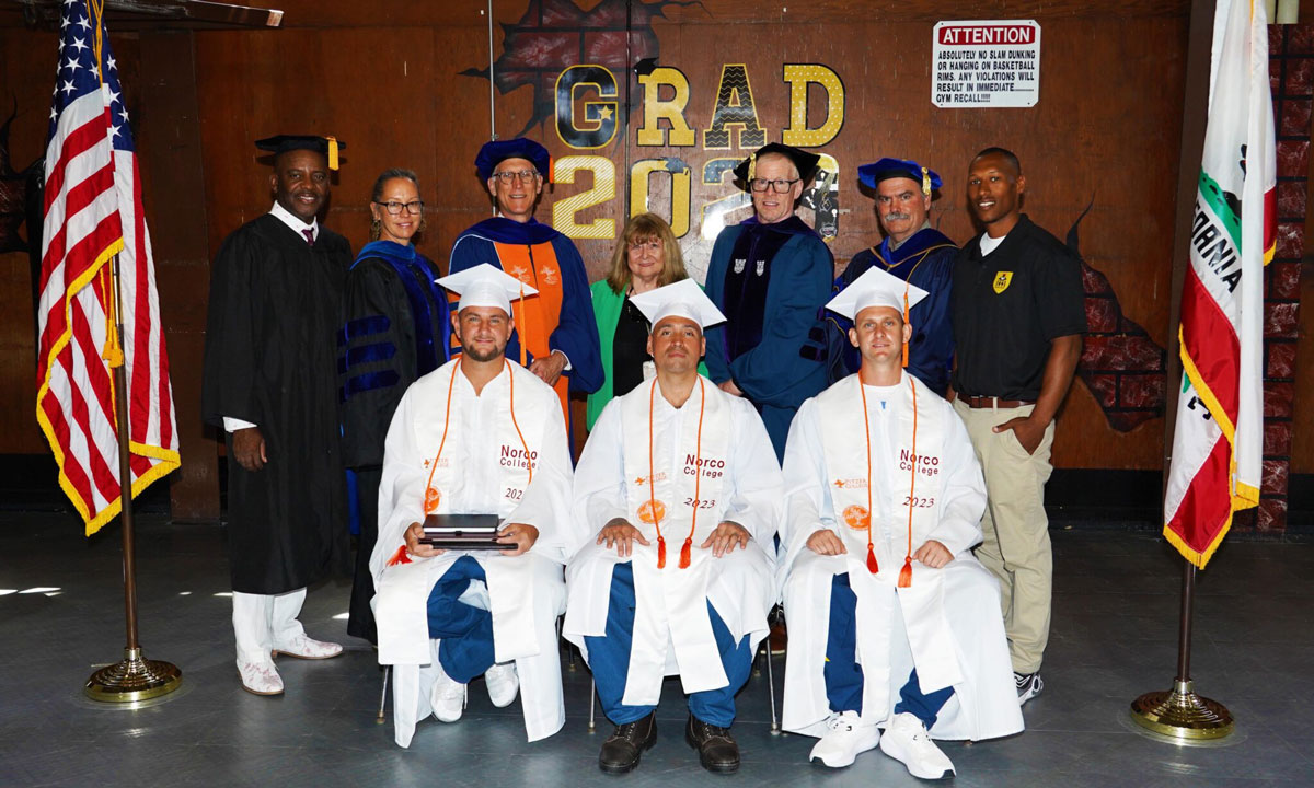 This is a photo of prison college program graduates.