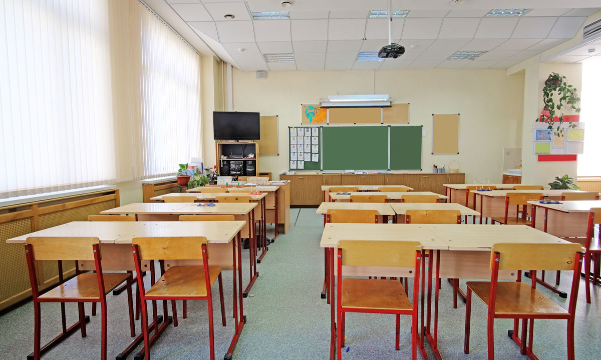 This is a photo of an empty classroom.