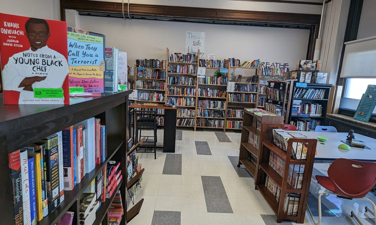 This is a photo of a Philadelphia school library.