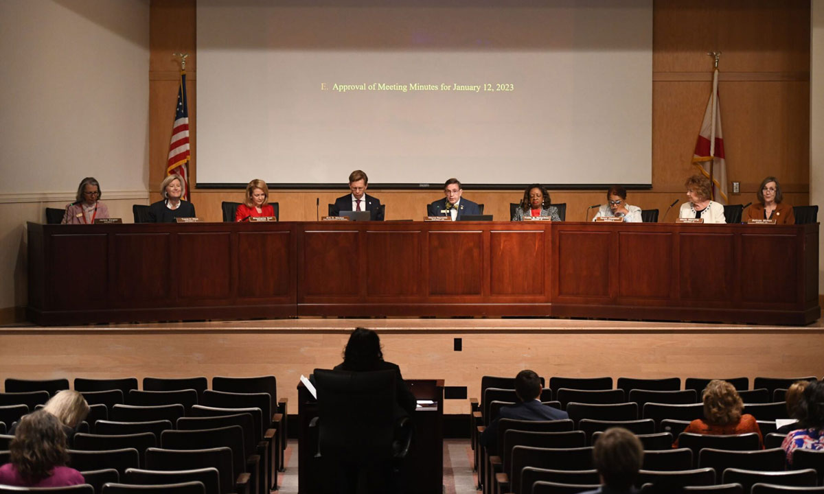 This is a photo of an Alabama State Board of Education meeting.