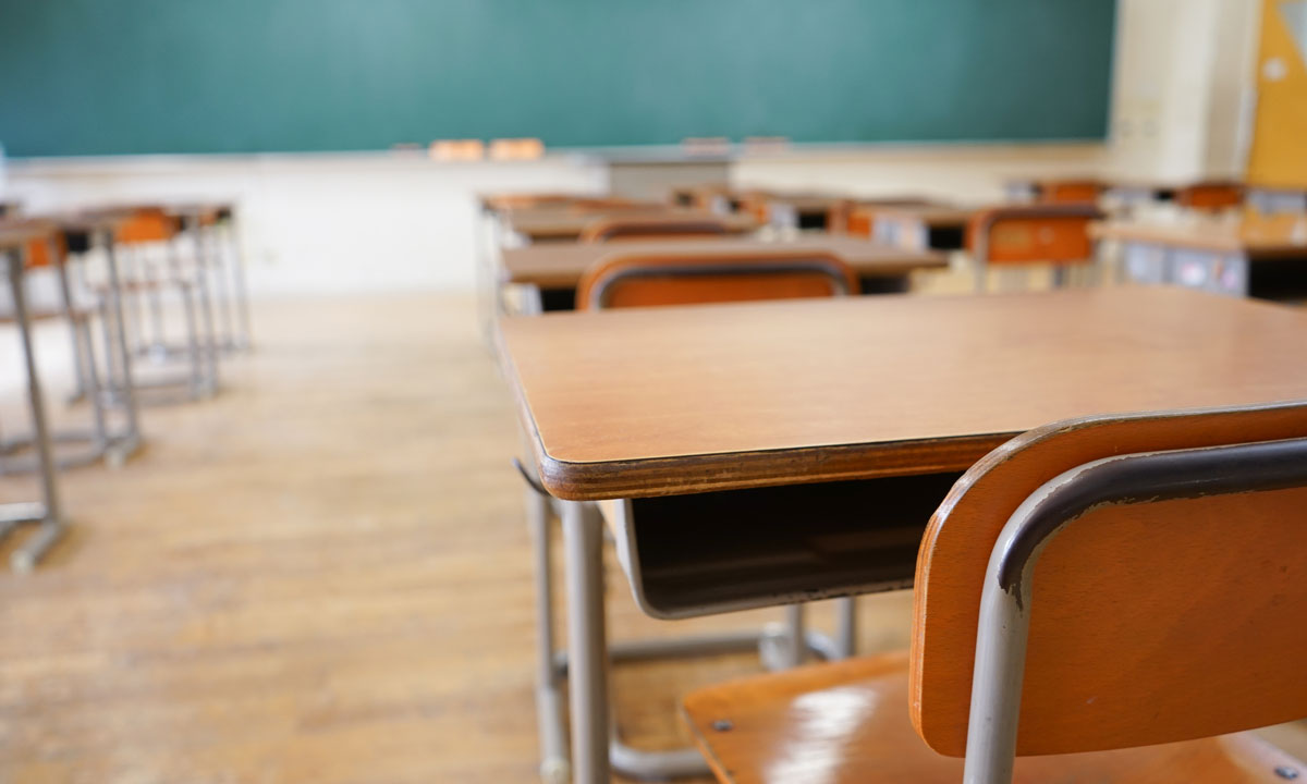 This is a photo of an empty classroom.