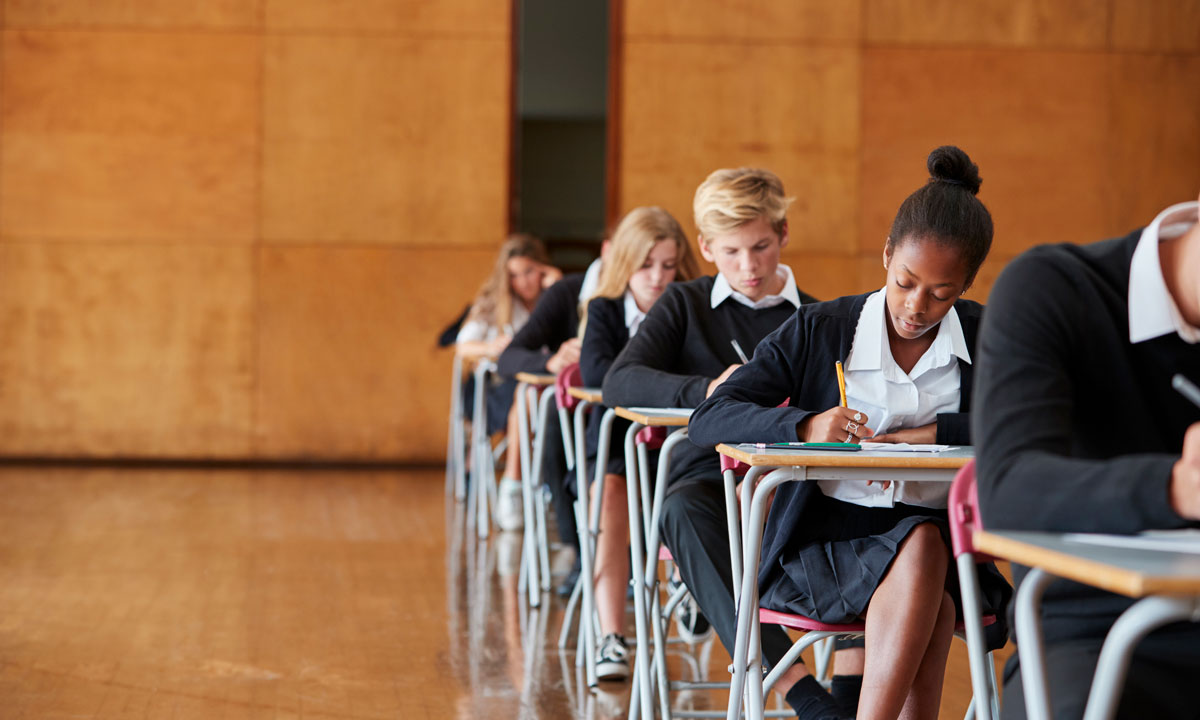 This is a photo of students sitting at desks.