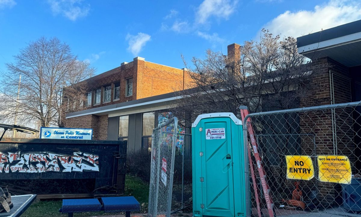 This photo shows the outside of Okemo's Public Montessori School at Central on December 12, 2023.