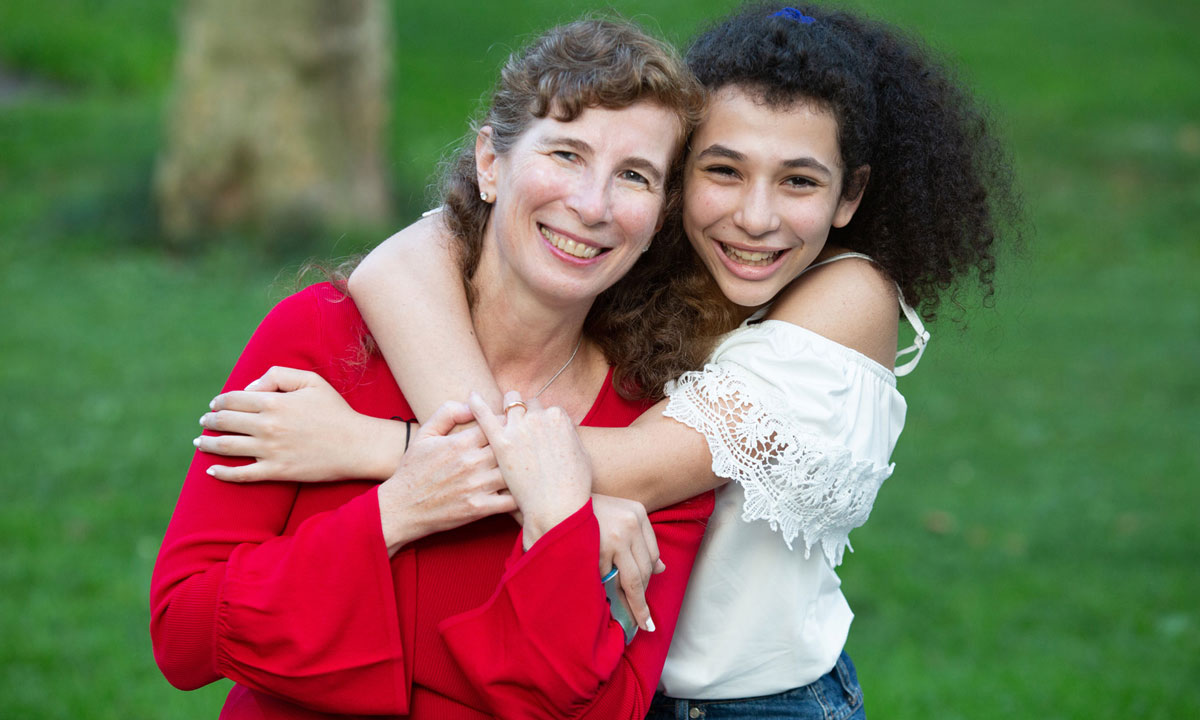 This is a photo of the author with her daughter, Aries Wickham.